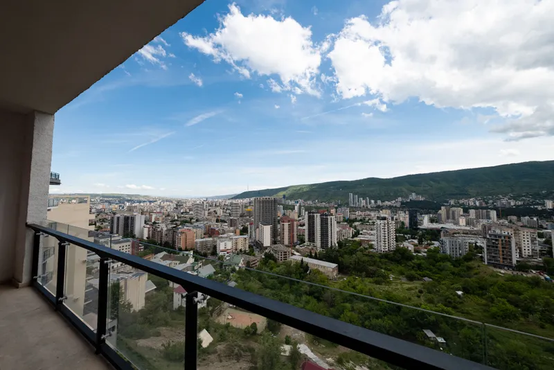Tbilisi city view from a balcony near the judo camp accommodation area