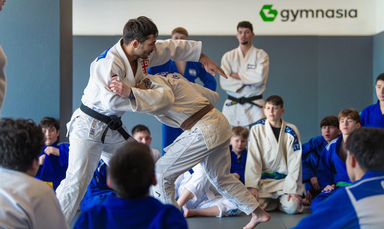 A master class judo session led on the mat during a camp in Tbilisi